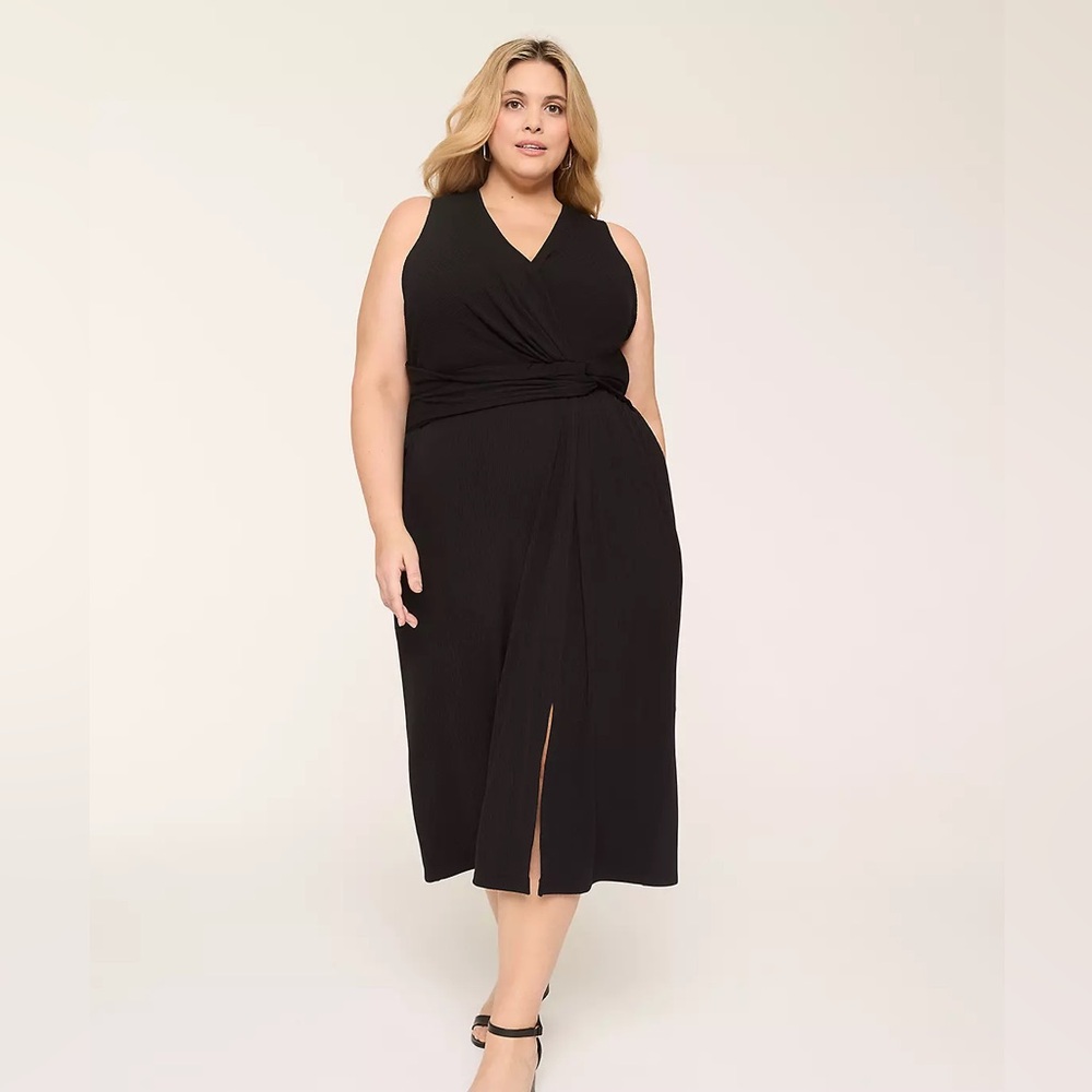 Lane Bryant Elegant Black Sleeveless Dress. NWT.